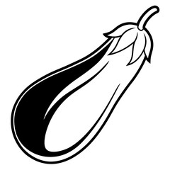 Eggplant line art vector