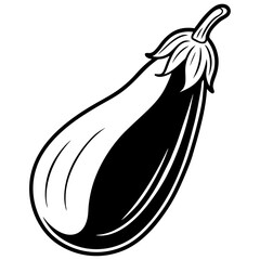 Eggplant line art vector