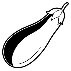 Eggplant line art vector