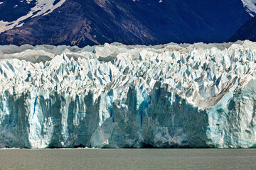 The ice fields of the Perito Moreno in Patagonia