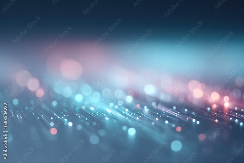 Poster abstract glass-like panel showing invisible energy currents flowing behind translucent geometry glow in cyan and magenta