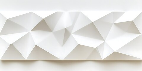 Geometric Texture of White Polygonal Shapes with Light and Shadow Play