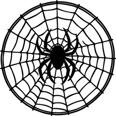 Obraz premium Minimalist spider web icon