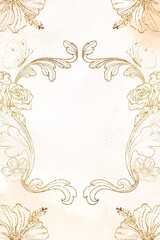 Floral background, aesthetic & vintage ornamental graphic