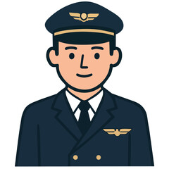 PILOT VECTOR ILLUSTRATION CARTOON