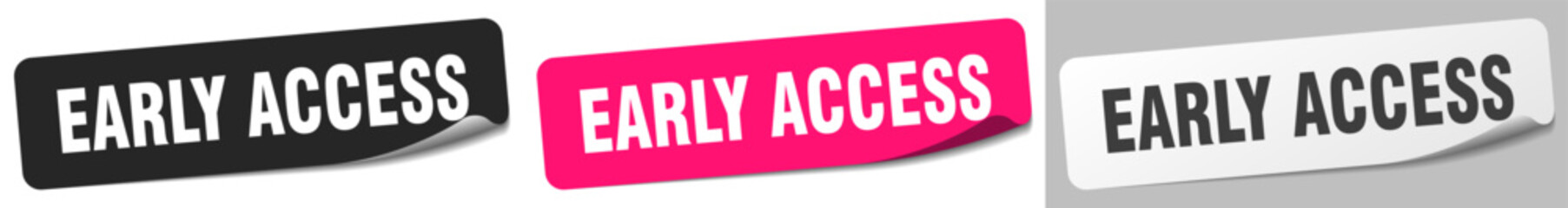 early access sticker. early access sticker set on white background
