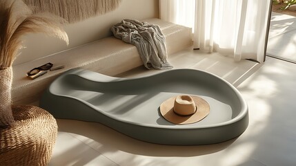 Modern, minimalist baby bathtub