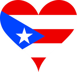 Heart Flag Puerto Rico, Heart Puerto Rico Flag