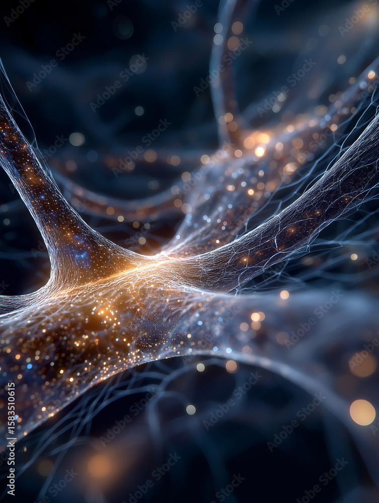Aufkleber abstract neural network: a mesmerizing depiction of a neural network, showcasing the intricate beaut