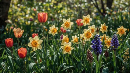 Fototapeta premium Vibrant blossoms blooming outdoors in spring