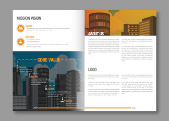Modern and professional brochure Infographic template for business Company Profile © Fatmayati