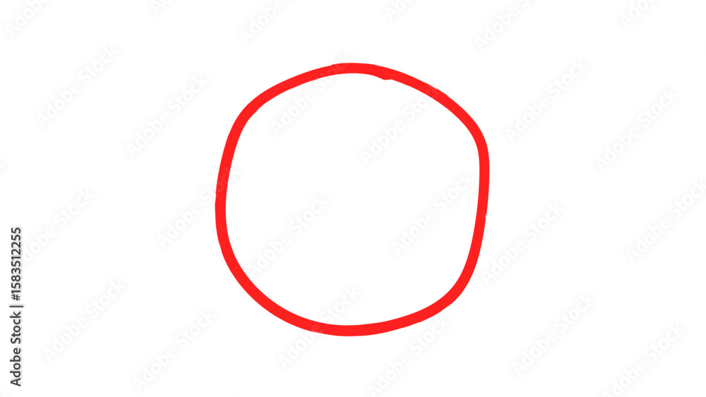 Poster hand drawn red highlighter marking circle. red highlighter circle on transparent background. circle 
