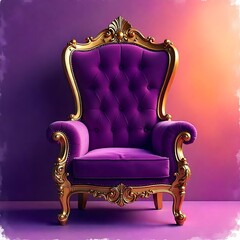 Royal purple throne luxury chair high resolution picture