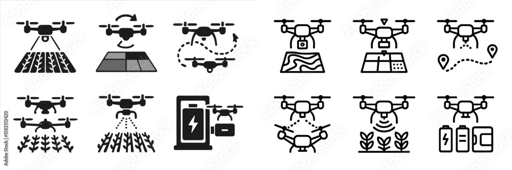Poster drones enhance agricultural efficiency with precision tasks and modern technology in farming practic