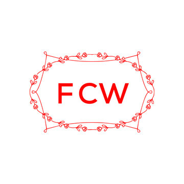 FCW Letter Initial Logo Design Template Vector Illustration