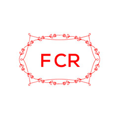 FCR Letter Initial Logo Design Template Vector Illustration
