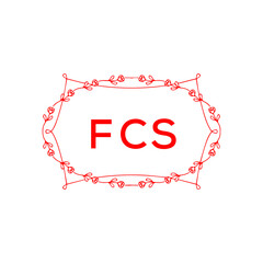 FCS Letter Initial Logo Design Template Vector Illustration
