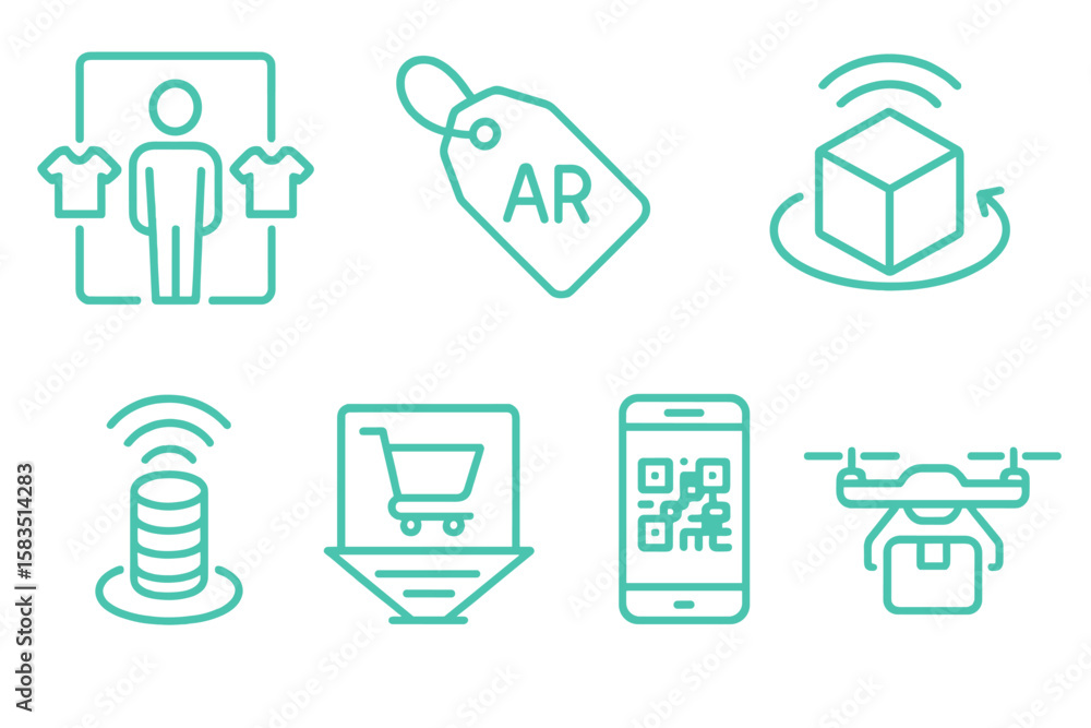 Poster innovative technology concepts for retail display using augmented reality and mobile applications