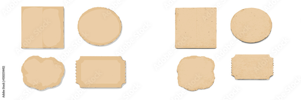 Poster unique collection of blank paper shapes for craft projects displayed on a white background