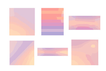 Obraz premium Colorful gradient abstract shapes with soft hues at dawn in a digital artwork setting