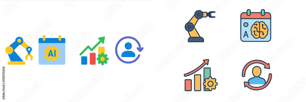 Aufkleber rising trends in artificial intelligence and automation for business growth and efficiency tracking