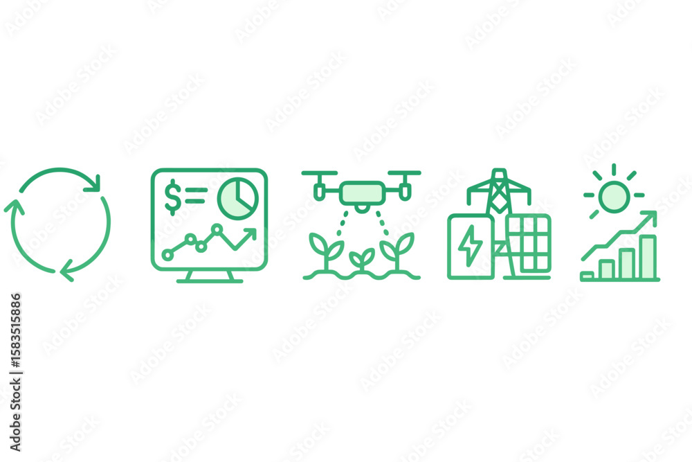 Poster exploring sustainable technologies for environmental monitoring and resource management in modern ag