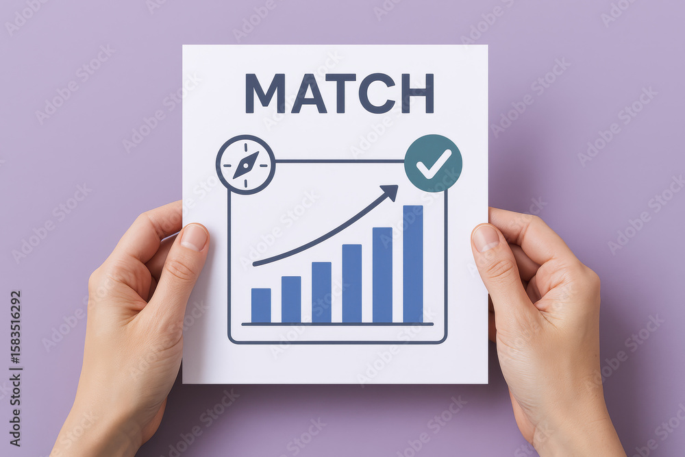 Poster a concept illustrating progress and alignment in business strategies is depicted through a growing c