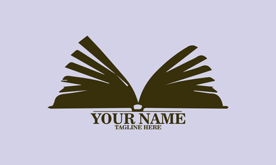 Book lover day vector illustration. open book drawing with book lovers day and logo design