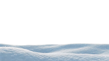 Snowy hill , isolated transparent background