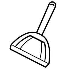 Dustpan line art vector