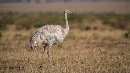 Naklejka premium Portrait of a common ostrich species