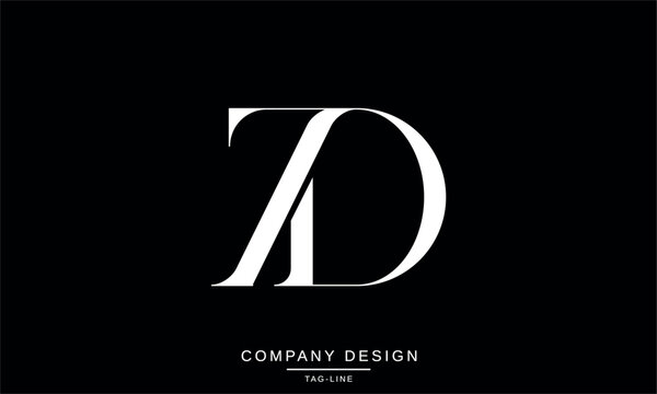 ZD, DZ, Z, D Abstract Letters Logo Monogram Design Font Icon Vector