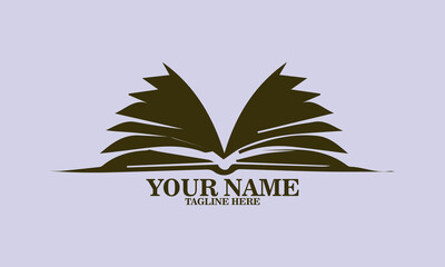 Book lover day vector illustration. open book drawing with book lovers day and logo design