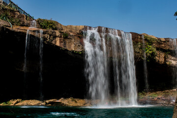Fototapeta premium Stunning waterfall in Meghalaya, called 