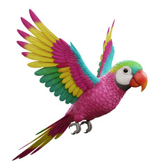 parrot on white background