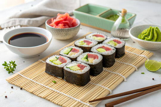 sushi on a plate