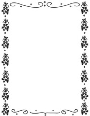 Christmas Doodle Border Frame. Hand-Drawn Black Line Borders. winter holiday Border Frame. Xmas Frames. Perfect for invitations, worksheets, weddings, and printable projects.