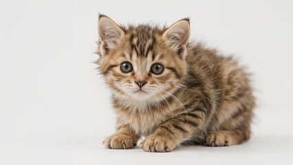 Obraz premium Charming small kitten resembling milk