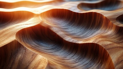 Obraz premium Closeup of brown orange textile waves showing flowing abstract fiber structure perfect for fabric design technology texture softness or futuristic pattern concepts