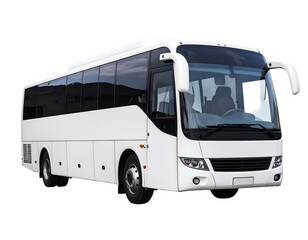 A sleek modern passenger coach stands ready for comfortable long distance travel and group excursions.