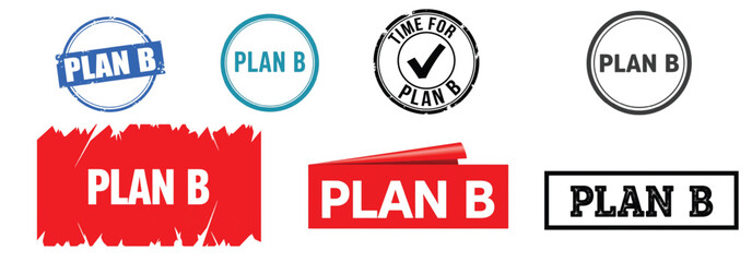 Plan B Logo Designs Collection – Creative Backup Solution Icons, Alternative Strategy Graphics