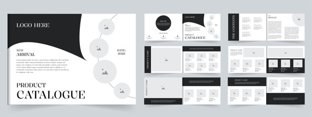 Creative Landscape Product catalog design or catalogue layout template