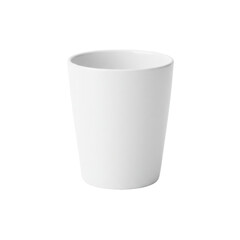 Simple white cup placed on a clean surface, showcasing minimalistic design and empty space