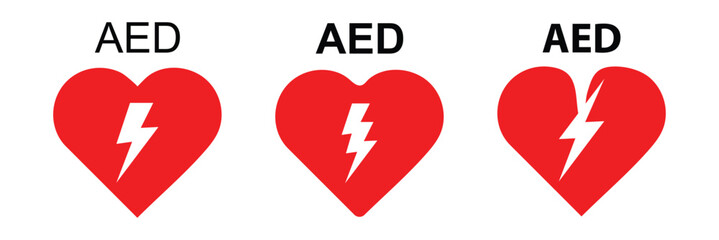 Red AED Icon Illustration