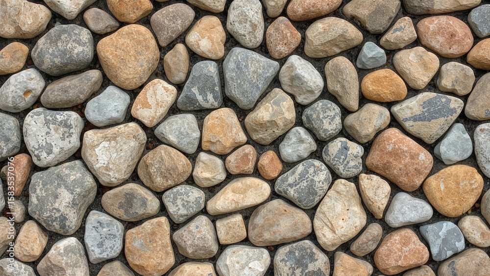Poster texture image featuring a vivid stone mosaic pattern
