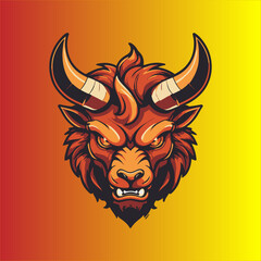 vector illustration of a bull