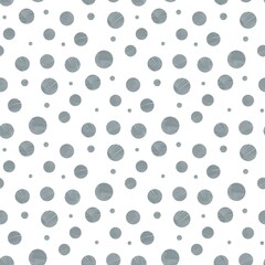 Minimalist Gray Polka Dot Pattern – Hand-Drawn Modern Seamless Pattern