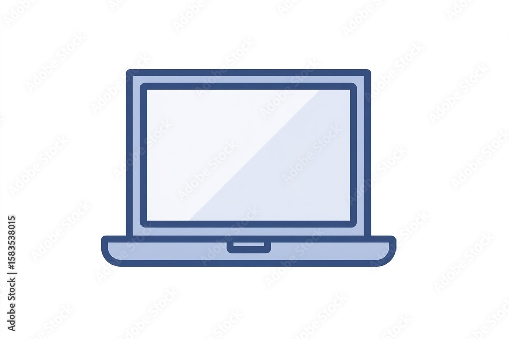Poster modern laptop design displayed on a minimalistic background emphasizing technology and innovation in