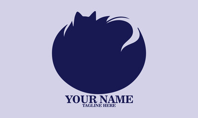 Sleeping calico cat sketch for vector illustration and logo design. Lazy day