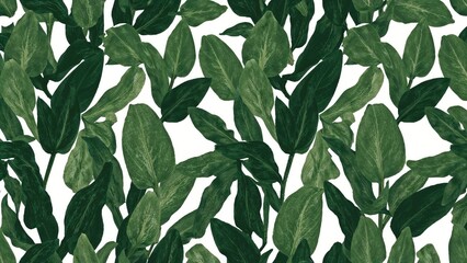 Charming seamless arrangement of vibrant plant leaves